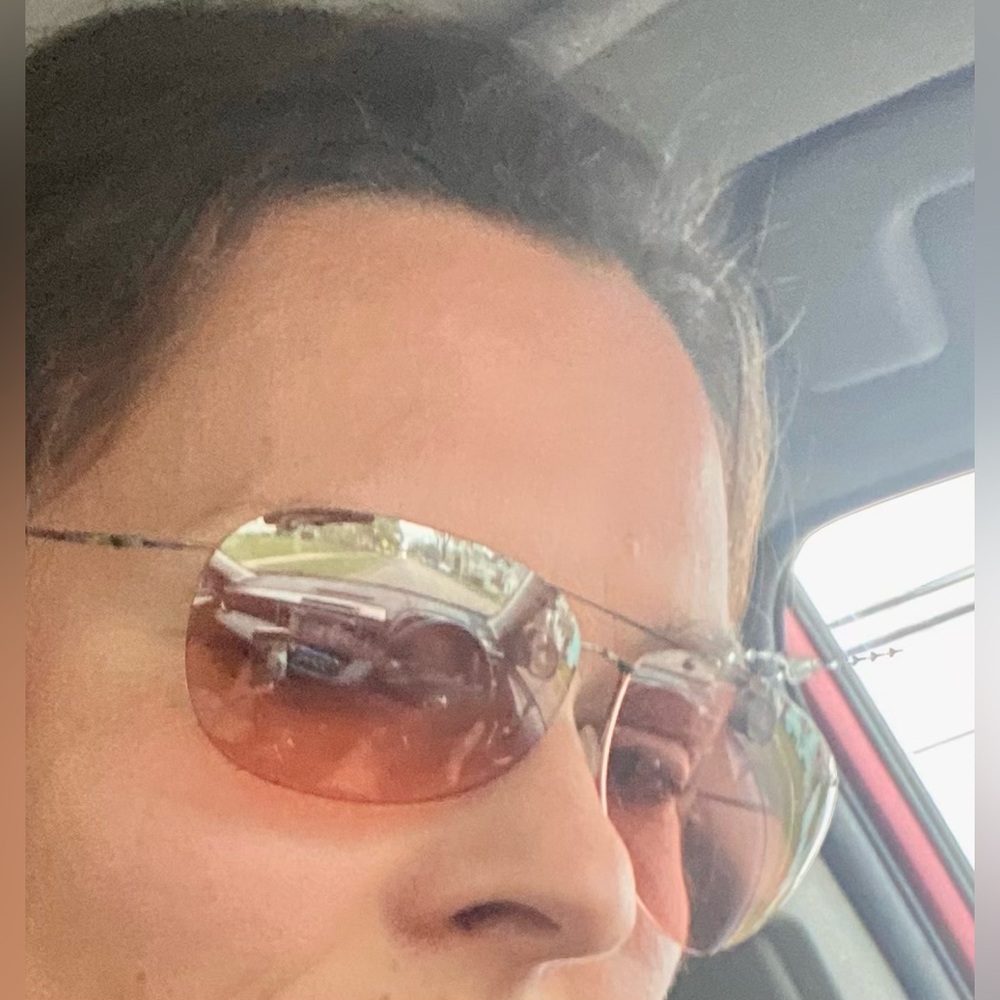 Y2K Shilouette titanium red/pink rimless wire sunglasses aviator Austria